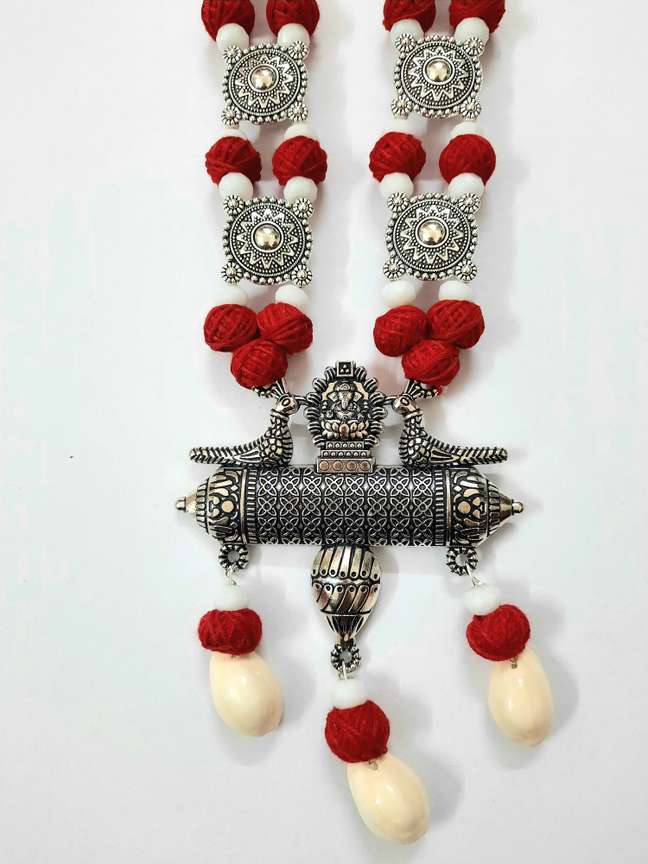 Red oxidised jewellery on sale