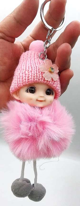 Cute doll keychain discount