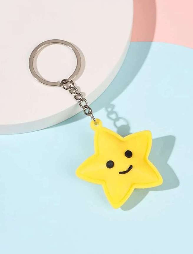 heeva creation Cute Star Shape Keychain for Bag Door Key Ring car Key 1 Piece Yellow Key Chain Price in India Buy heeva creation Cute Star Shape Keychain for Bag Door Key Ring car