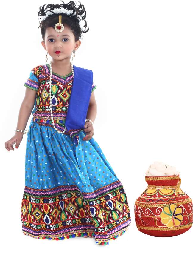 Krishna dress for baby girl online best sale