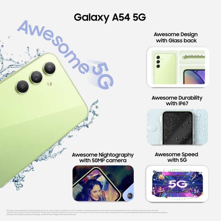 SAMSUNG Galaxy A54 5G ( 128 GB Storage, 8 GB RAM ) Online at Best 