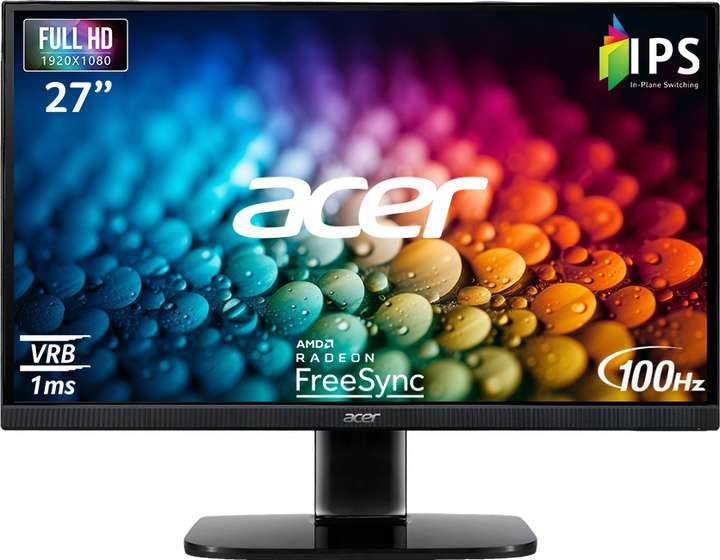 ACER KA270H 27-inch Full HD Widescreen LCD Monitor with 4ms Response Time  and VA Panel – Design Info
