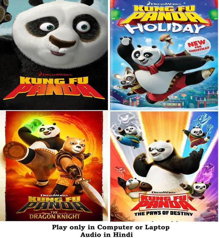 Kung Fu Panda 1 to 4 4 Cartoon Movies in Hindi play only in Computer or Laptop HD Quality without Poster Price in India Buy Kung Fu Panda 1 to 4 4 Cartoon Movies in Hindi play only in Computer or Lapt...