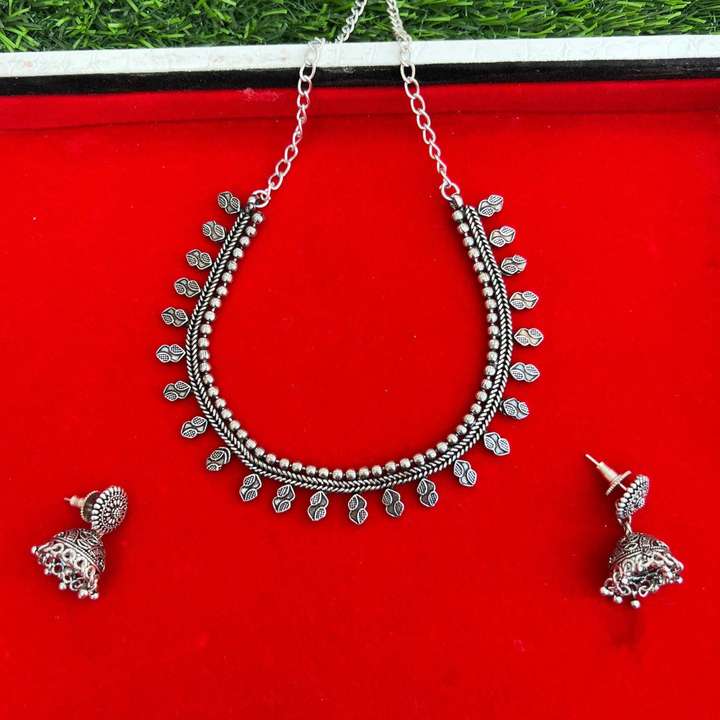 Black Bunny artificial jewellery necklace with earring for women Oxidised Silver Necklace Set Price in India Buy Black Bunny artificial jewellery necklace with earring for women Oxidised Silver Neckla...