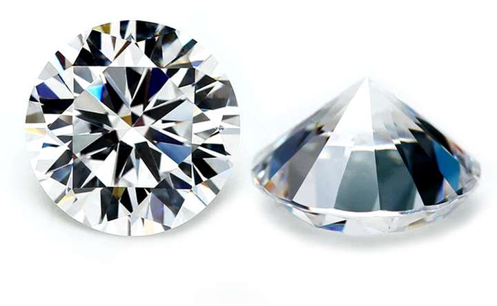 R.K GEMS 1 piece 9mm American Diamond Gemstone Zircon Stone