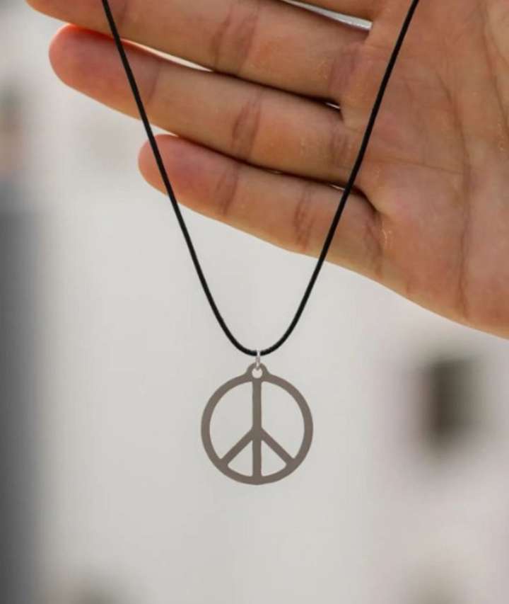 Peace sign necklace for guys hot sale