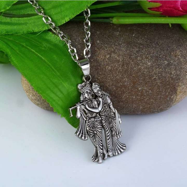 Radhe krishna locket hot sale