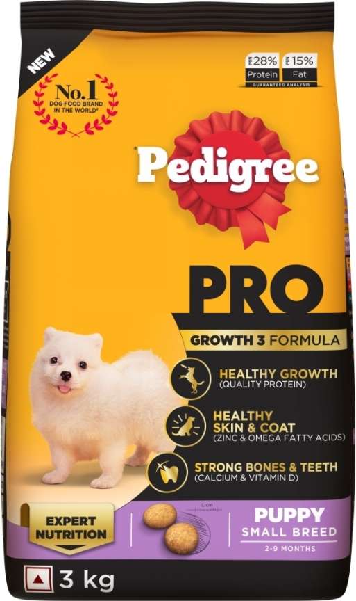 PEDIGREE PRO Puppy Small Breed 2 9 Months 3 kg Dry Young New Born Dog Food Price in India Buy PEDIGREE PRO Puppy Small Breed 2 9 Months 3 kg Dry Young New