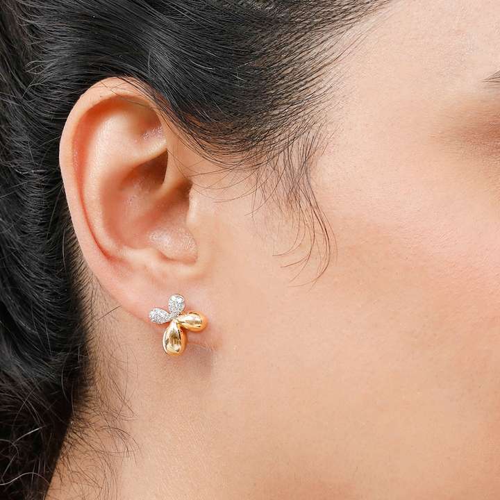 Mia by Tanishq Yellow Gold 14kt Stud Earring Price in India Buy Mia by Tanishq Yellow Gold 14kt Stud Earring online at Flipkart