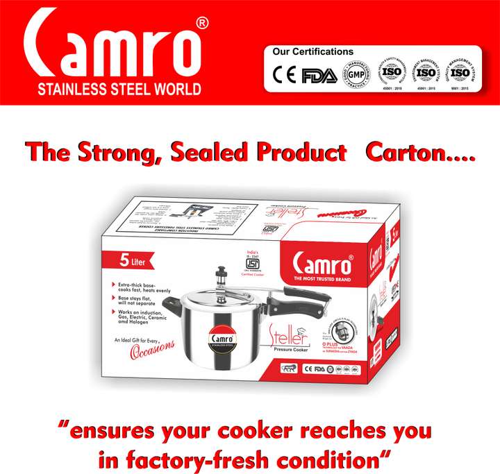 Camro Steel Steller Pressure Cooker 5 Liters Inner Lid 5 L Inner Lid Induction Bottom Pressure Cooker Price in India Buy Camro Steel Steller Pressure Cooker 5 Liters Inner Lid 5