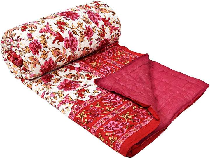 SJ ART CRAFTS Self Design Jaipuri Rajai Single Bed Quilt for Heavy Winter Cotton Batting Price in India Buy SJ ART CRAFTS Self Design Jaipuri Rajai Single Bed Quilt for Heavy Winter Cotton Batting onl...