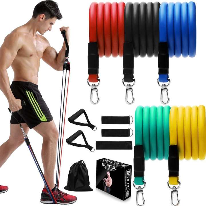 R A Products Resistance Bands Set,11Piece Exercise Bands with Large  Handles,Door Anchor Resistance Tube - Buy R A Products Resistance Bands  Set,11Piece Exercise Bands with Large Handles,Door Anchor Resistance Tube  Online at