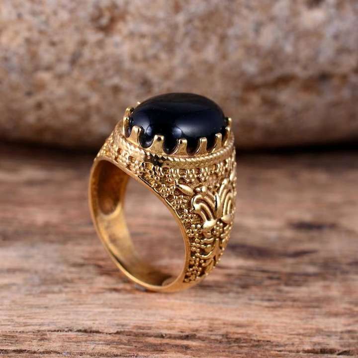 lifeco Black Obsidian Ring Brass Ring Price in India Buy lifeco Black Obsidian Ring Brass Ring Online at Best Prices in India Flipkart