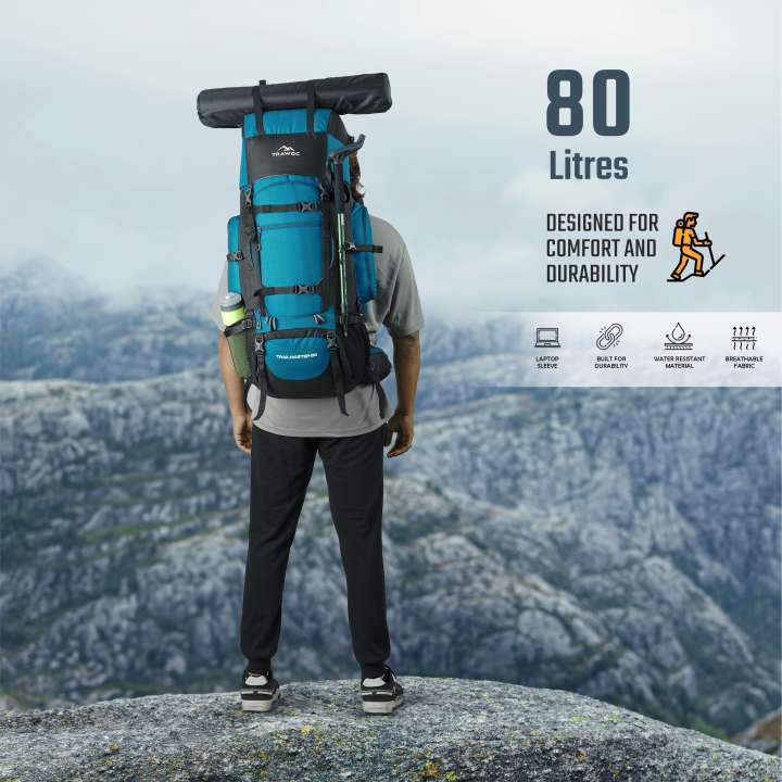 TRAWOC Trekking Bag Hiking Backpack Travel Backpack 3 Year Warranty Rucksack 80 L