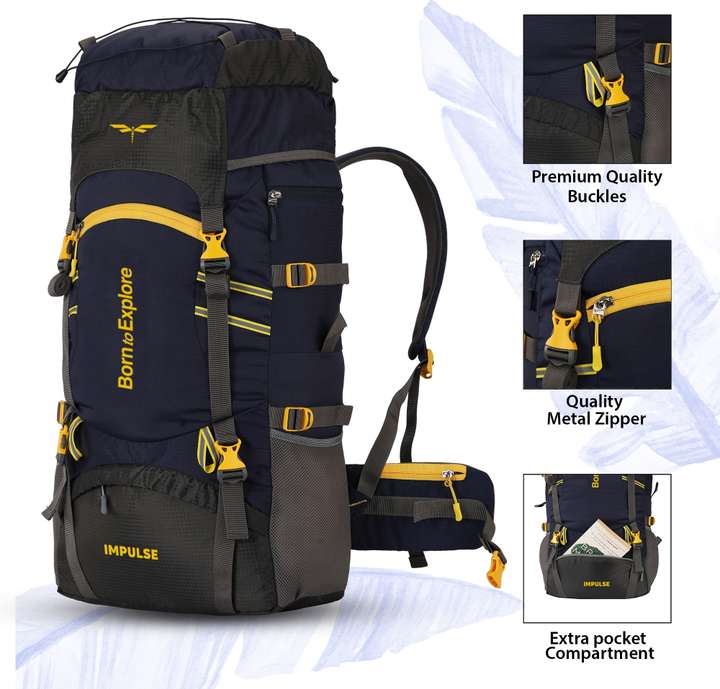 IMPULSE Rucksack bag travel bag for men tourist bag backpack for hiking trekking camping Rucksack 60 L Blue Price in India Flipkart
