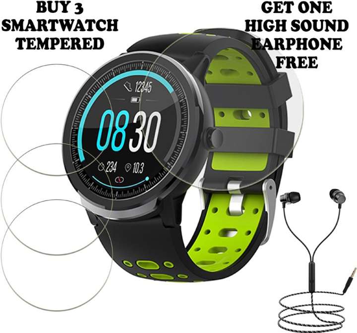 SOMTONE Tempered Glass Guard for SENBONO S10 PRO SMART WATCH PACK 3 BUY AND GET ONE EARPHONE FREE SOMTONE Flipkart