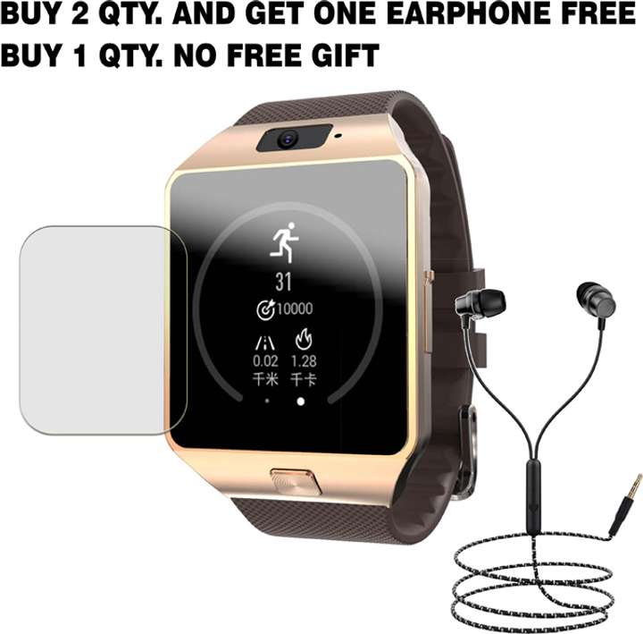 SOMTONE Tempered Glass Guard for QW09 smartwatch BUY 2 QTY AND GET ONE EARPHONE FREE SOMTONE Flipkart