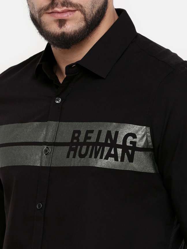 Being human shirt black best sale