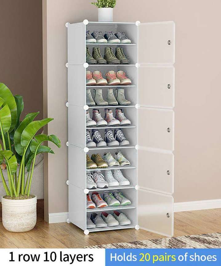 PYXBE 5 Door 10 Shelf Plastic Shoe Rack for Home Office Plastic Collapsible Shoe Stand Plastic Shoe Rack Price in India Buy PYXBE 5 Door 10 Shelf Plastic Shoe Rack for Home Office
