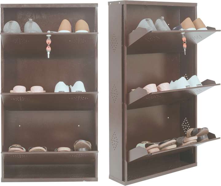 Aavatar 3 Door Brown 21 Inch Wall Mounted Modern Shoerack Metal Shoe Rack Price in India Buy Aavatar 3 Door Brown 21 Inch Wall Mounted Modern Shoerack Metal Shoe Rack online at Flipkart