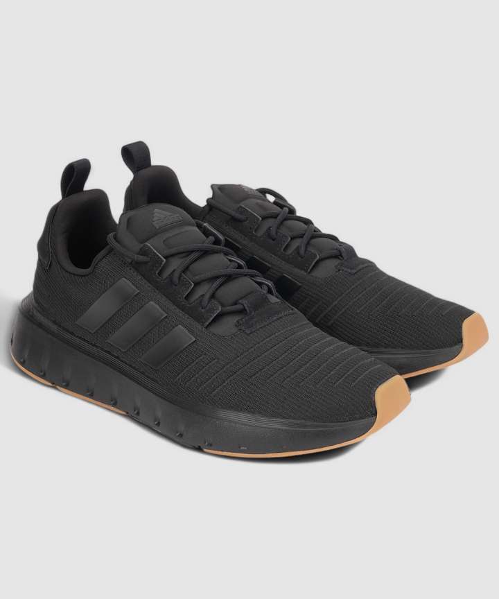 Black adidas fashion trainers swift run