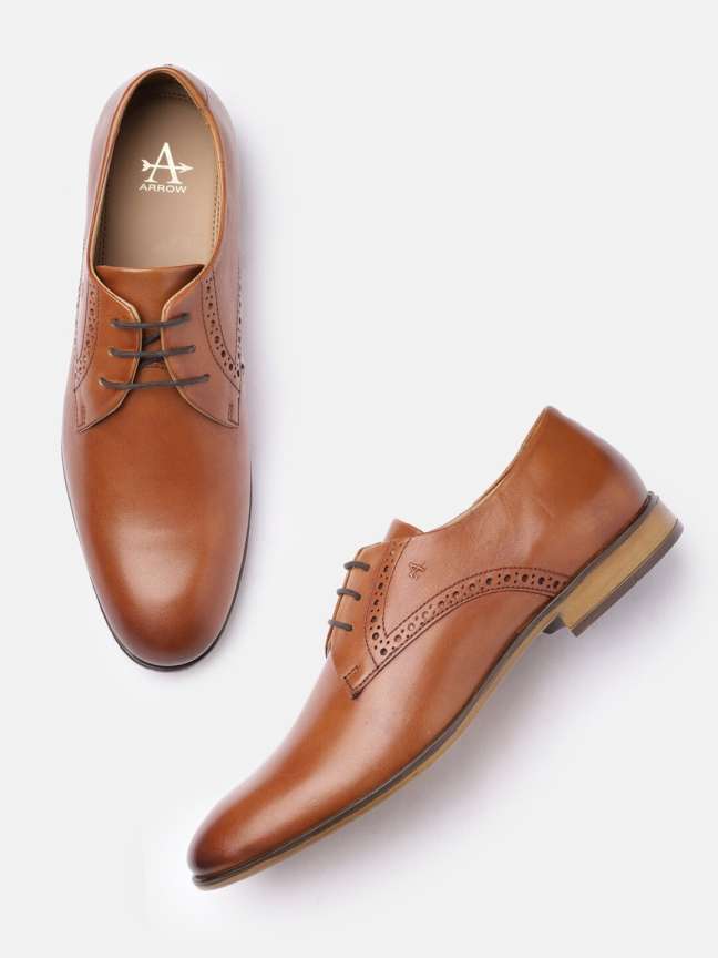 ARROW Arrow Men Brown Leather Ridges 2.0 Formal Derbys Shoes Lace Up For Men Buy ARROW Arrow Men Brown Leather Ridges 2.0 Formal Derbys Shoes Lace Up For Men Online at