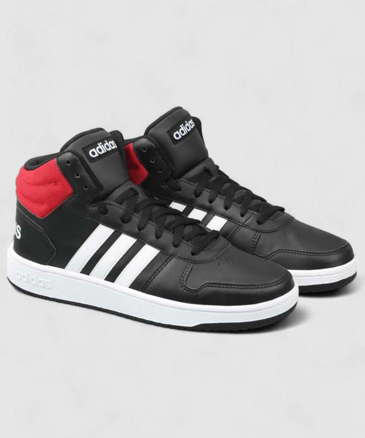 NEW shops IN BOX- Adidas Hoops 2.0 Kids Shoes in Black/Red Size 4