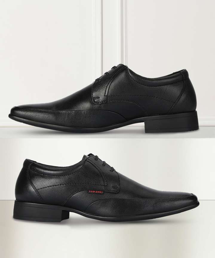 Black formal shoes red chief on sale