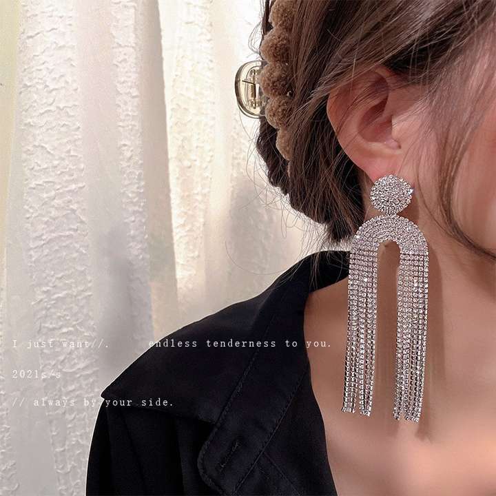 Flipkart Buy Arzonai U shaped jellyfish diamond tassel earrings for women girls Metal Tassel Earring Online at Best Prices in India