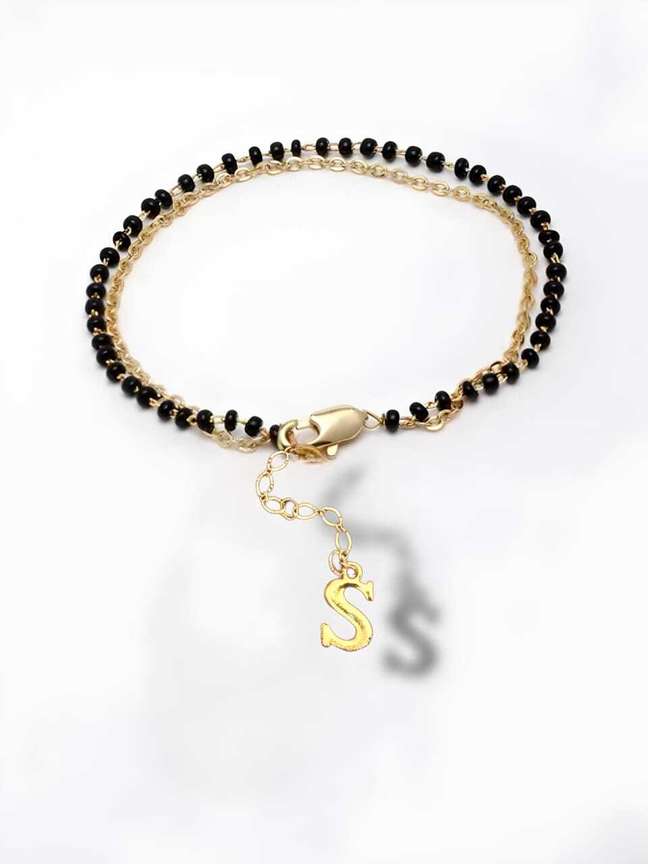 Hand mangalsutra with alphabet outlet