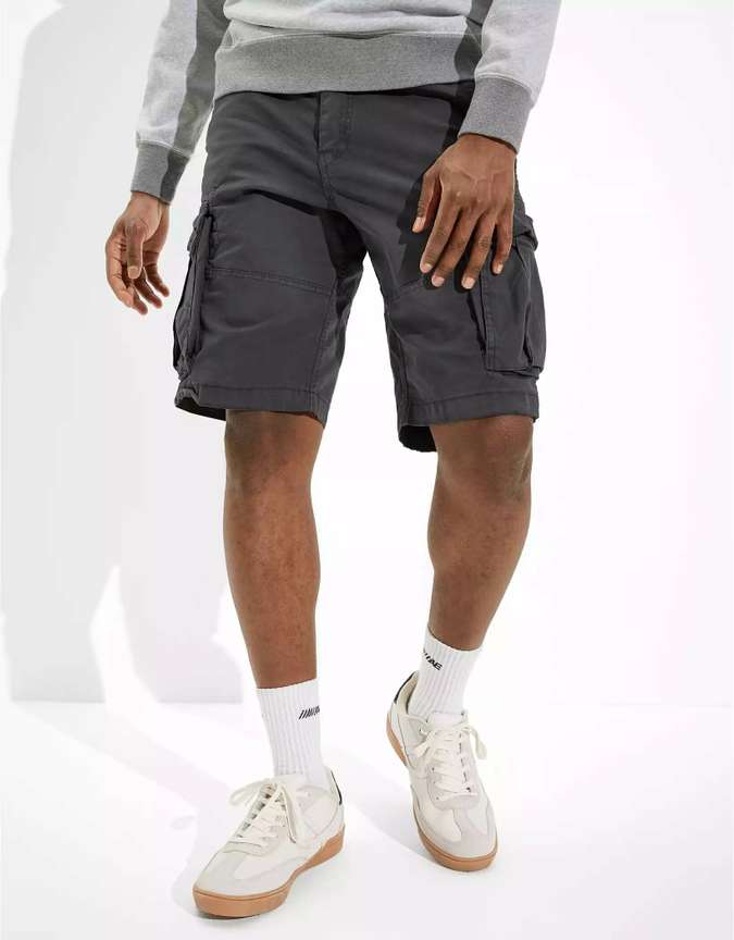 Grey cargo shorts mens 2025