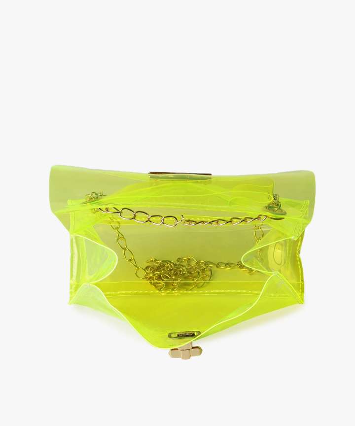 Neon yellow clear bag on sale