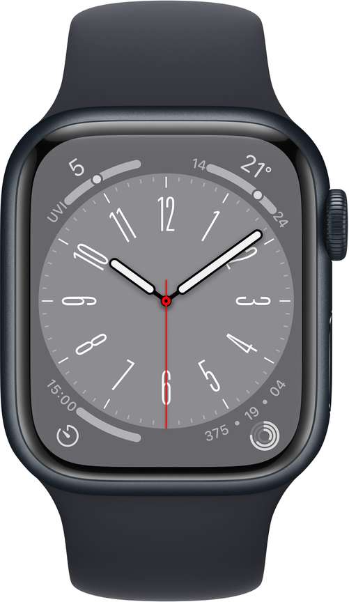 Apple Watch Series 8, 41mm GPS ECG app, Temperature sensor, IPX6 
