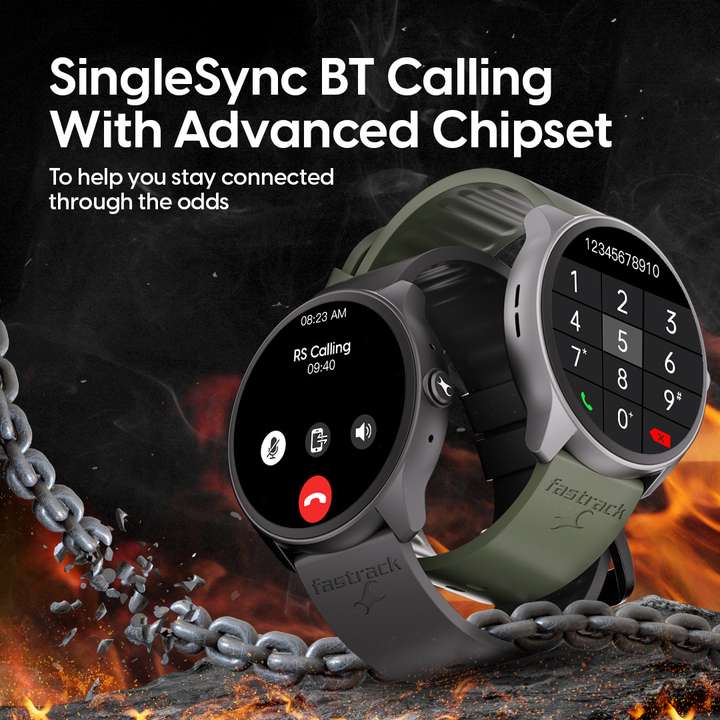 Fastrack Pro 1.3Inch AMOLED display with 600 Nits Advanced BT Calling Chipset Smartwatch