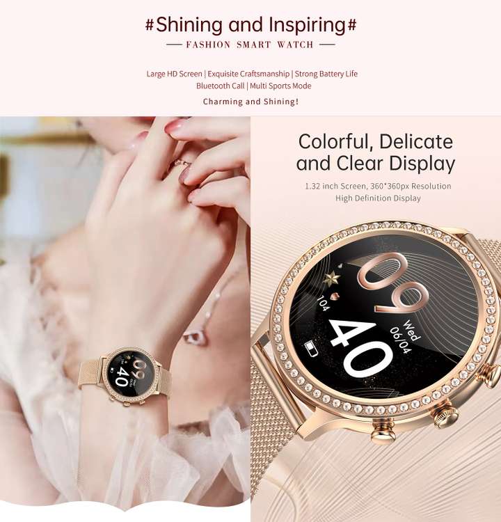 Time Up 2024 Luxury Diamond Studded Calling Music Fitness Fashion Women Smartwatch Price in India Buy Time Up 2024 Luxury Diamond Studded Calling Music Fitness Fashion Women Smartwatch online at Flipk...
