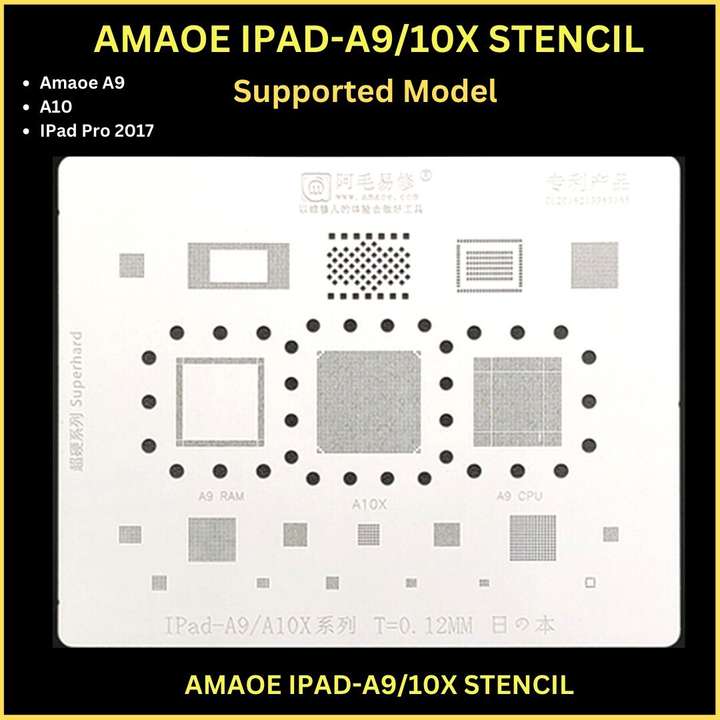 AKT Amaoe A9 A10X BGA Reball Stencil Template For IPad Pro 2017 CPU RAM Nand Power Audio IC Solder Tin Plant Heat Steel Mesh Stencil Price in India - Buy AKT Amaoe akt-amaoe-a9-a10x-bga-reball-stencil-template-for-ipad-pro-2017-cpu-ram-nand-power-audio-ic-solder-tin-plant-heat-steel-mesh-stencil-price-in-india-buy-akt-amaoe