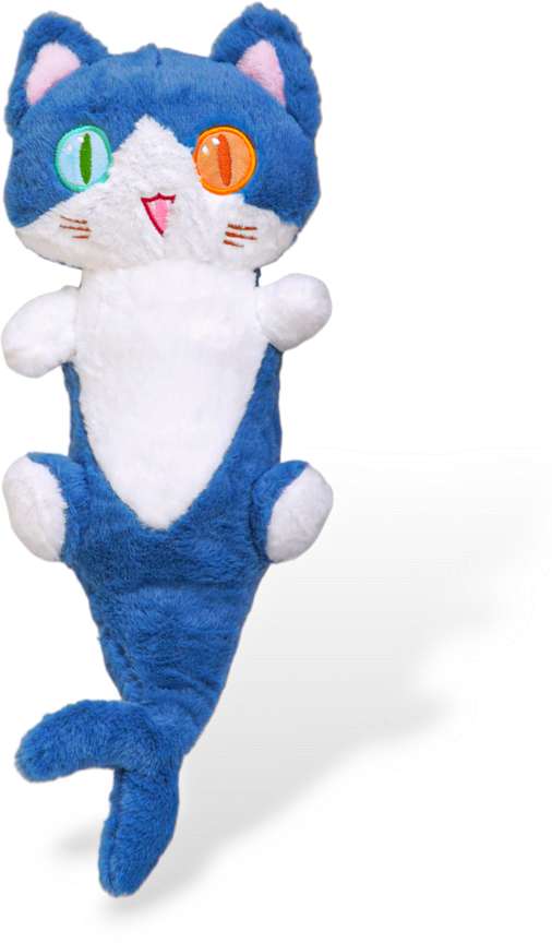 KN Inc Mermaid Cat Plush Toy Blue Color Cute Pillow for Gifting A Plush by Teddyera 45 cm Mermaid Cat Plush Toy Blue Color Cute Pillow for Gifting A Plush