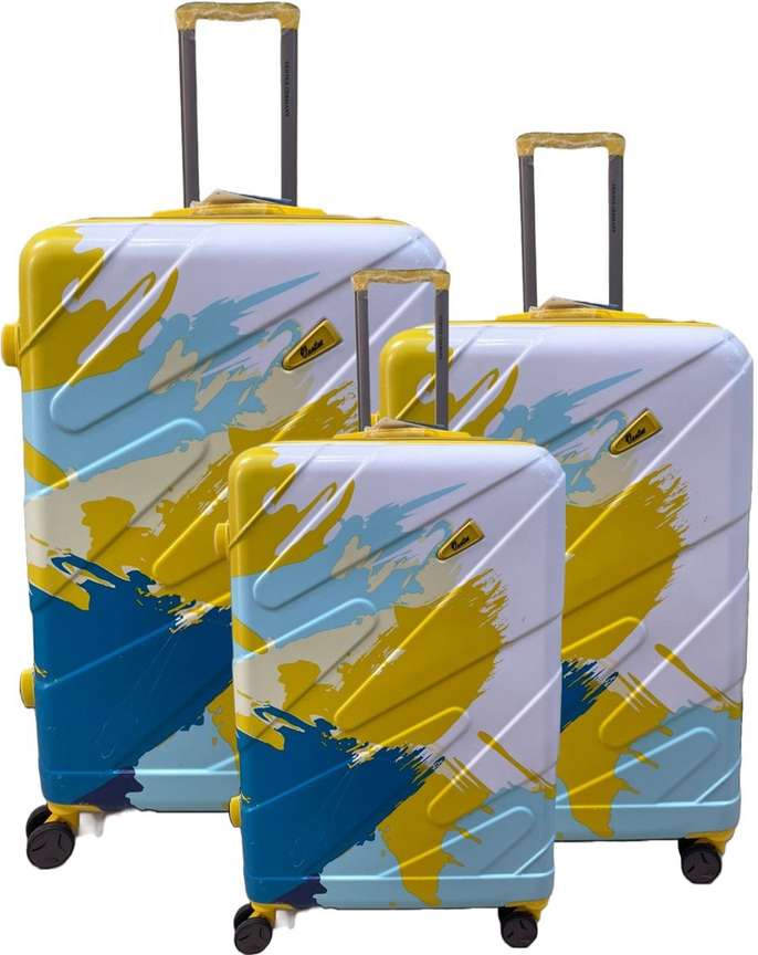 SKYBAGS EchoLite Premium Trolley TSA Lock Anti Theft Zip Cabin Medium Large Cabin Check in Set 8 Wheels 28 inch Yellow Price in India Flipkart