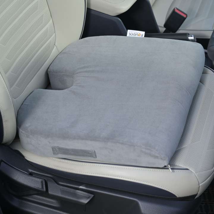 FOVERA Car Seat Cushion for Long Comfortable Drive Grey Velvet Below 80kg Back Lumbar Support Buy FOVERA Car Seat Cushion for Long Comfortable Drive Grey Velvet