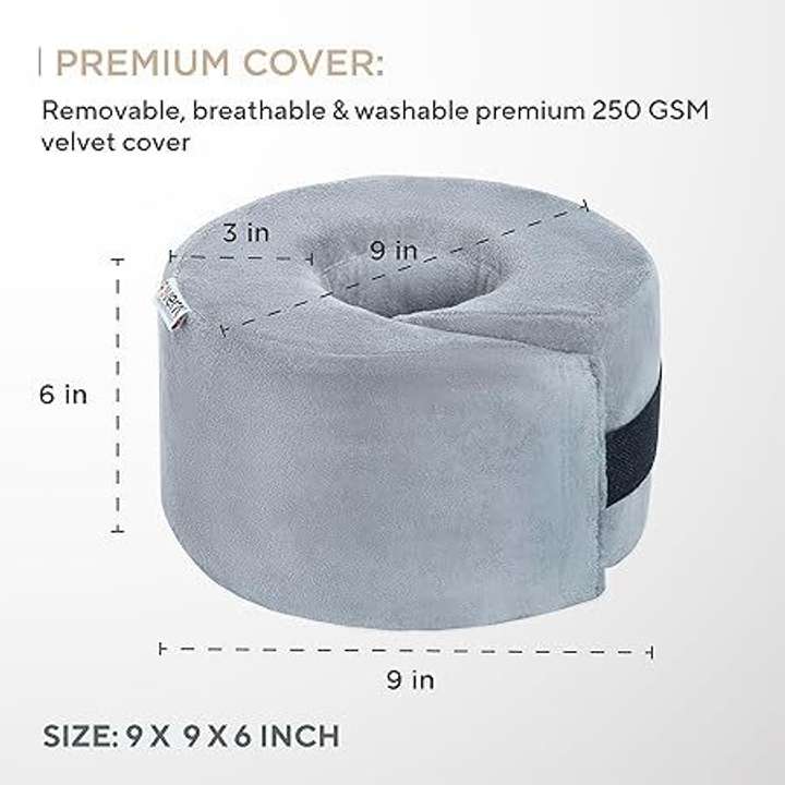 Foot elevator support pillow top