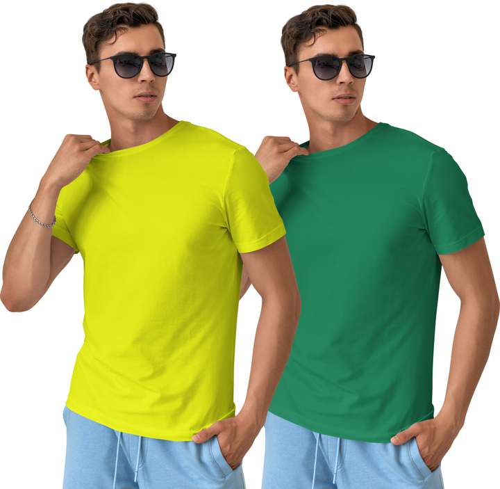 THINK Solid Men Round Neck Yellow Green T Shirt Buy THINK Solid Men Round Neck Yellow Green T Shirt Online at Best Prices in India Flipkart
