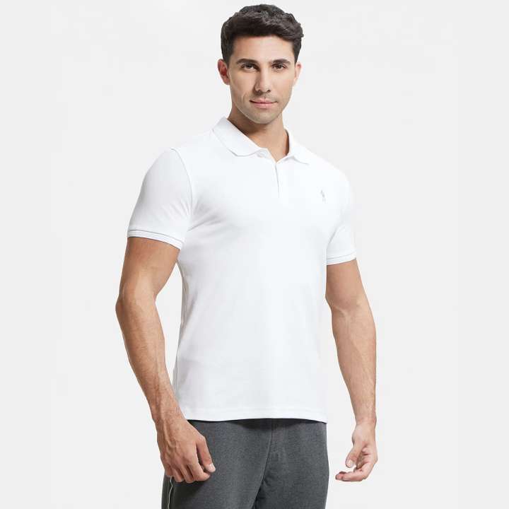 JOCKEY Solid Men Polo Neck White T Shirt Buy White JOCKEY Solid Men Polo Neck White T Shirt Online at Best Prices in India Flipkart