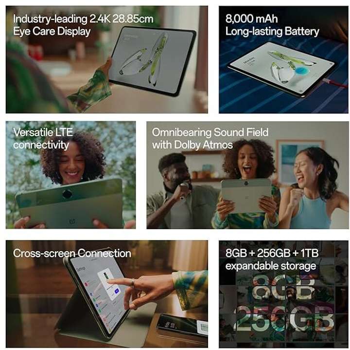 Oneplus Pad Go 8 Gb Ram 128 Gb Rom 11.35 Inch With Wi-fi Only Tablet Twin Mint