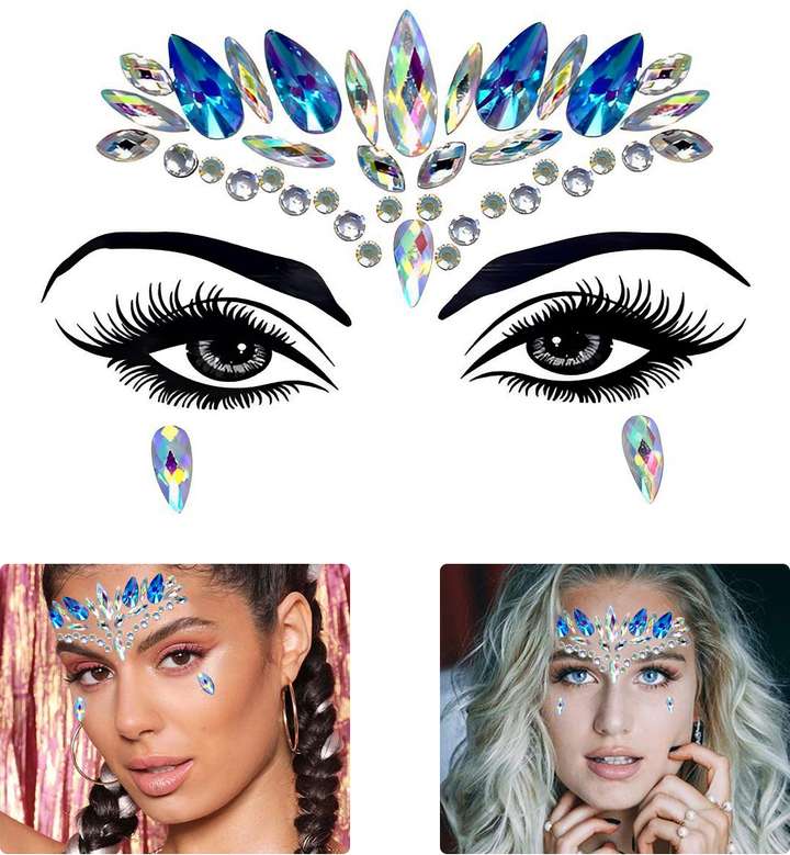 HASTHIP Face Jewels Glitter Face Gems Makeup Face Decoration Rhinestones Tears Bindi Temporary Tattoo Kit Price in India Buy HASTHIP Face Jewels Glitter Face Gems Makeup Face Decoration Rhinestones Te...