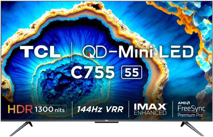 TCL C755 139 cm (55 inch) Ultra HD (4K) Mini LED Smart Google TV 2024  Edition with 144Hz VRR and IMAX Enhanced