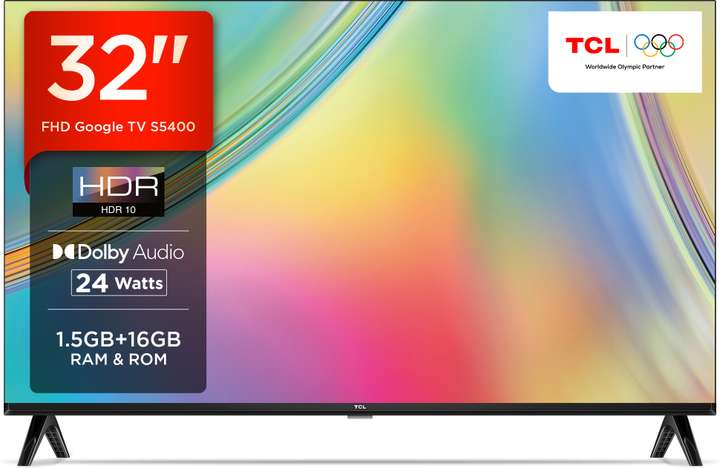 TCL 80.04 cm (32 inch) Full HD LED Smart Google TV with TCL 80.04 cm (32 inch) Full HD LED Smart Google TV with