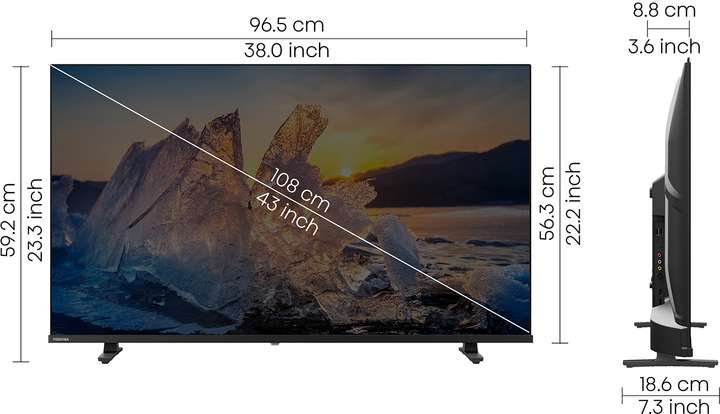 送料込み＊TOSHIBA 43型TV 2020年製＊0809-1 TOSHIBA 108 cm (