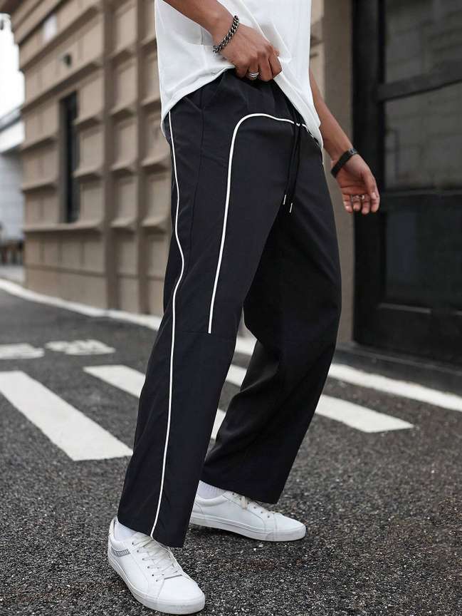 GRECIILOOKS Self Design Men Black, White Track Pants - Buy GRECIILOOKS Self  Design Men Black, White Track Pants Online at Best Prices in India |  Flipkart.com