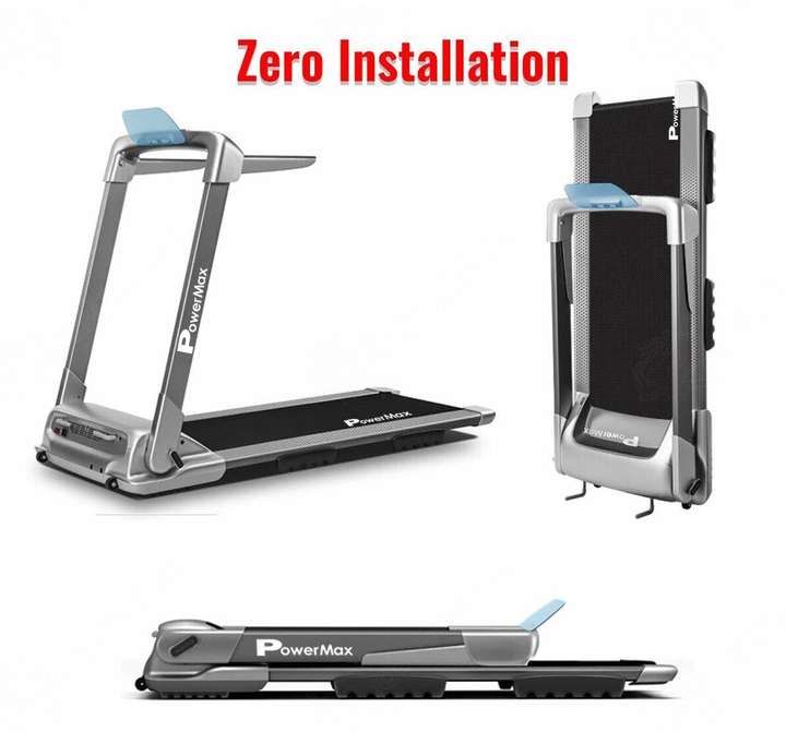 Powermax Fitness UrbanTrek TD M4 2.0HP 100 Pre Installed Flat Surface Motorized Compact Treadmill with Android iOS App Treadmill