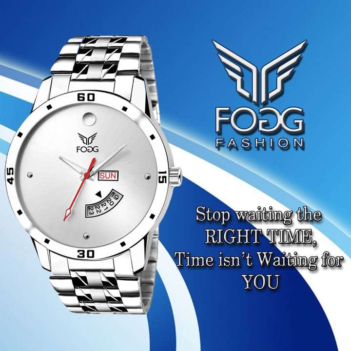 FOGG White Day and Date Analog Watch For Men